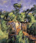 Paul Cezanne landscape rocks 2 Sweden oil painting artist